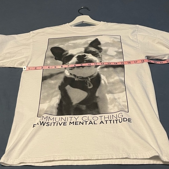 White and black dog tshirt size M - Picture 4 of 6